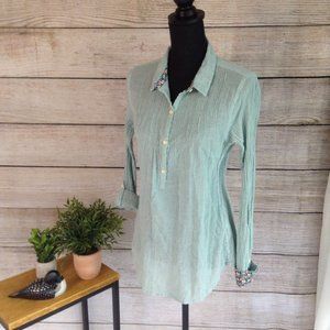 Anthropologie Button Down with Lace insert